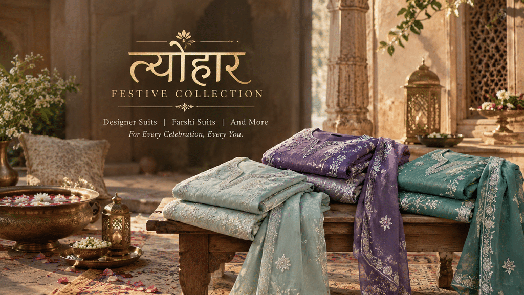 Home 4 Tyohar Elegant Indian Festive Suit Collection by Haute Kaari